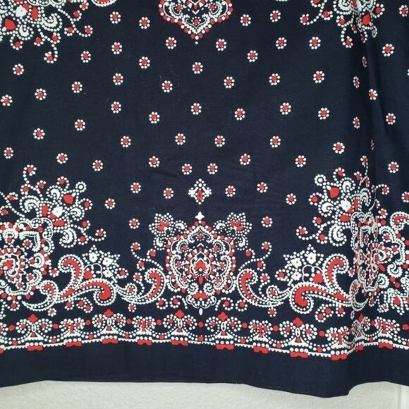 Talbots Paisley Bandana Print A Line Skirt Size 6 - Picture 3 of 6